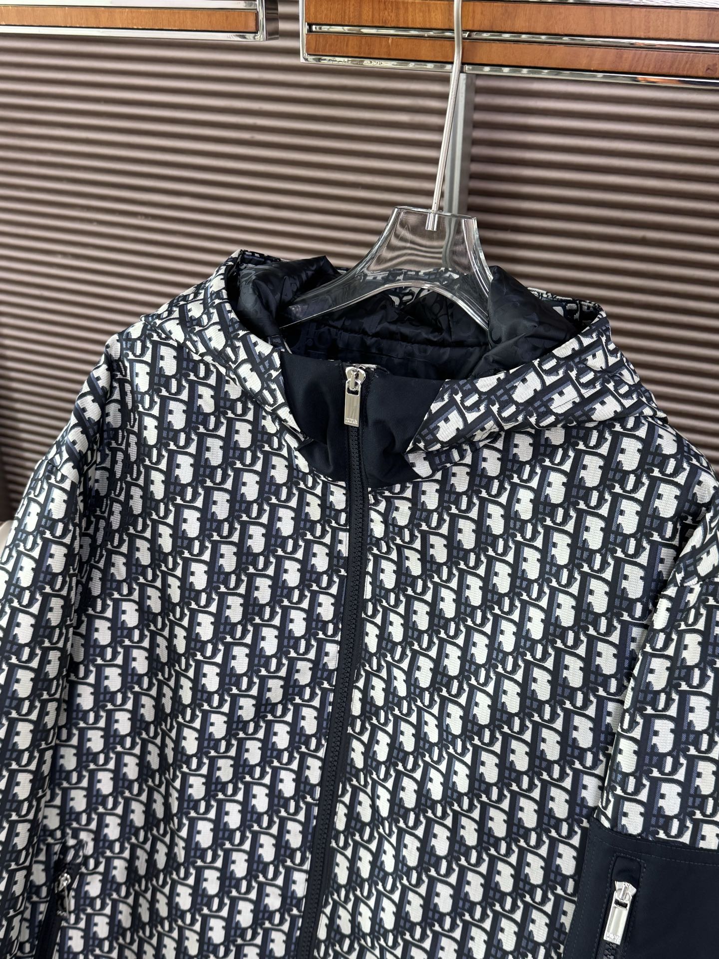 Dior Jacket Cotton Black Hooded S-l