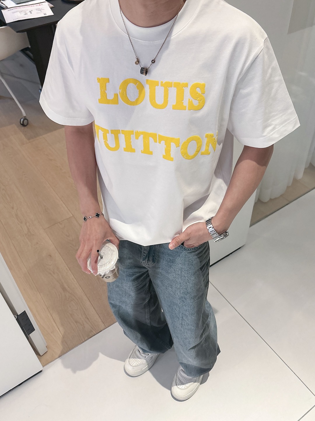Louis Vuitton Couple Basic Clothing Cotton S-m-l-xl