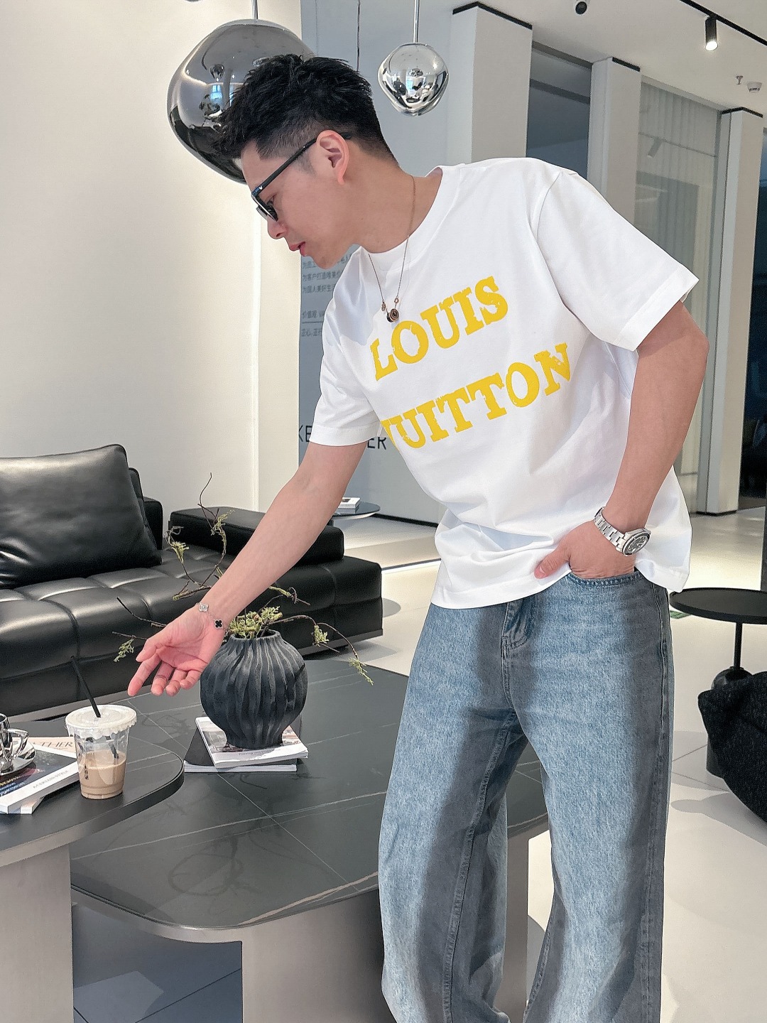 Louis Vuitton Couple Basic Clothing Cotton S-m-l-xl