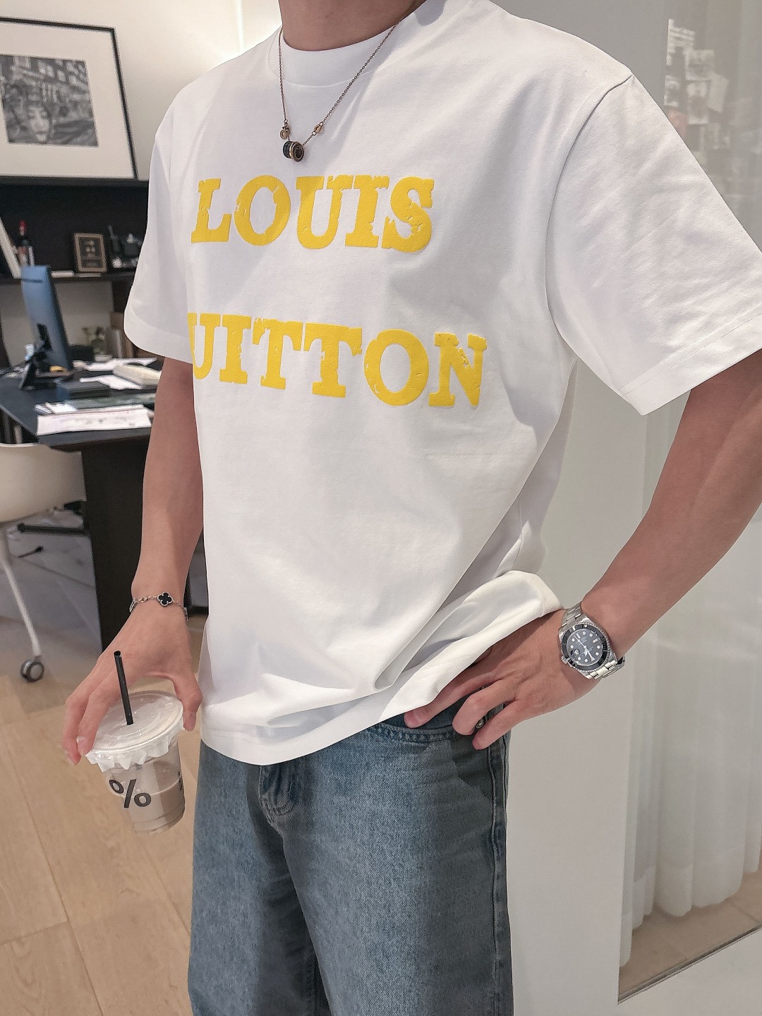 Louis Vuitton Couple Basic Clothing Cotton S-m-l-xl