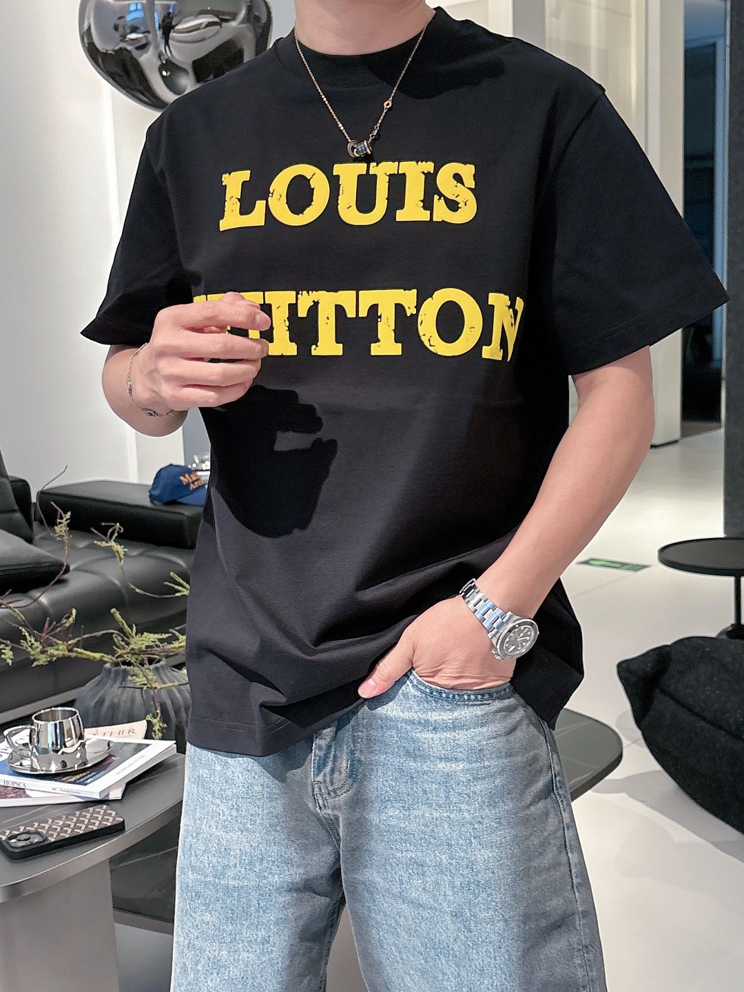 Louis Vuitton Couple Basic Clothing Cotton S-m-l-xl