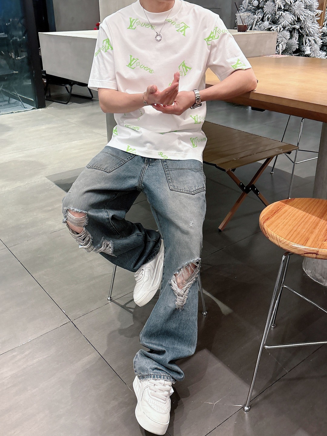 Louis Vuitton Couple Basic Clothing Cotton S-m-l-xl