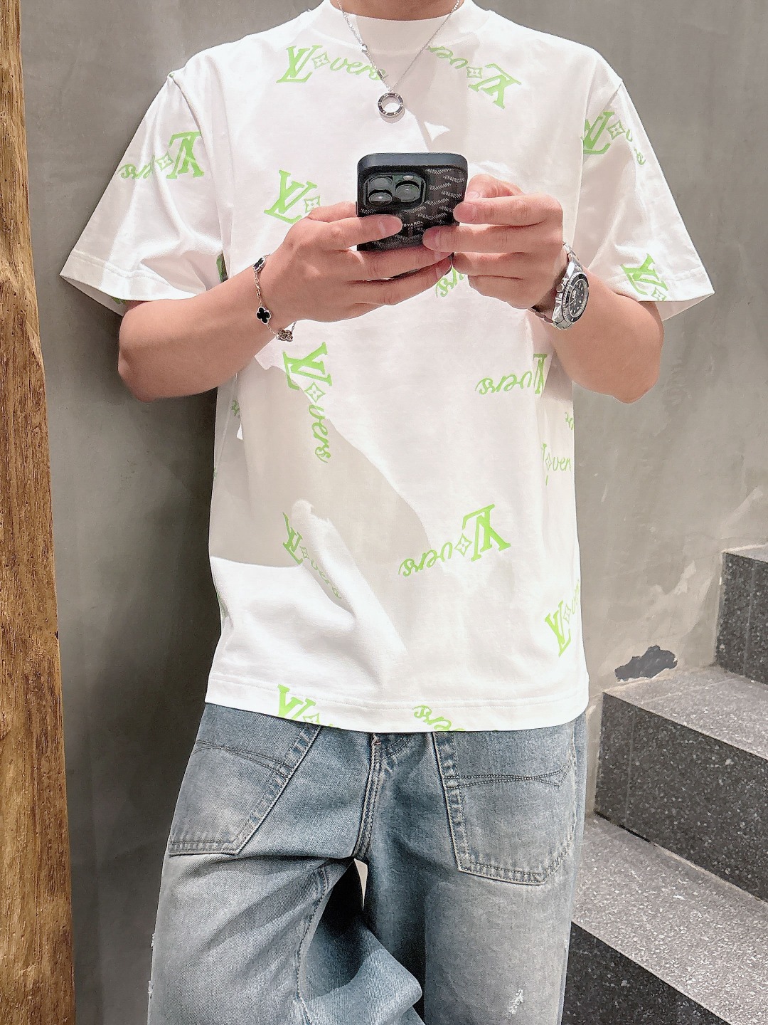 Louis Vuitton Couple Basic Clothing Cotton S-m-l-xl