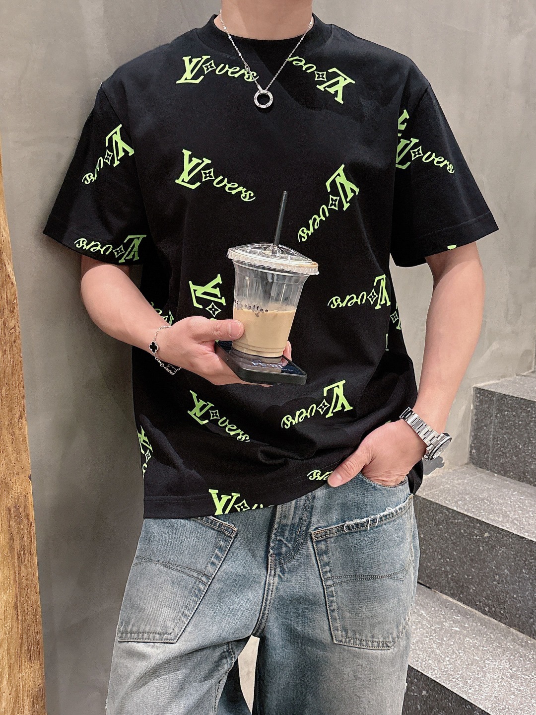 Louis Vuitton Couple Basic Clothing Cotton S-m-l-xl