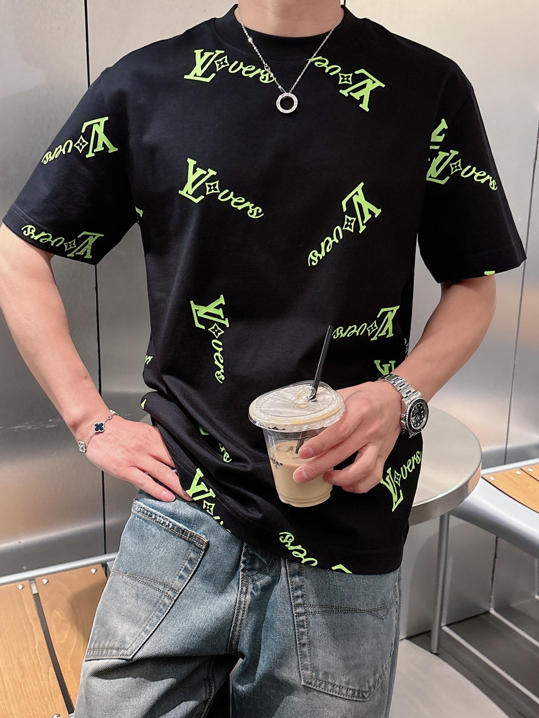 Louis Vuitton Couple Basic Clothing Cotton S-m-l-xl