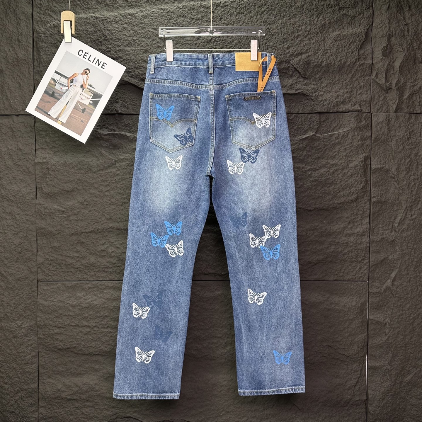 Chrome Hearts Couple Jeans Blue Printed