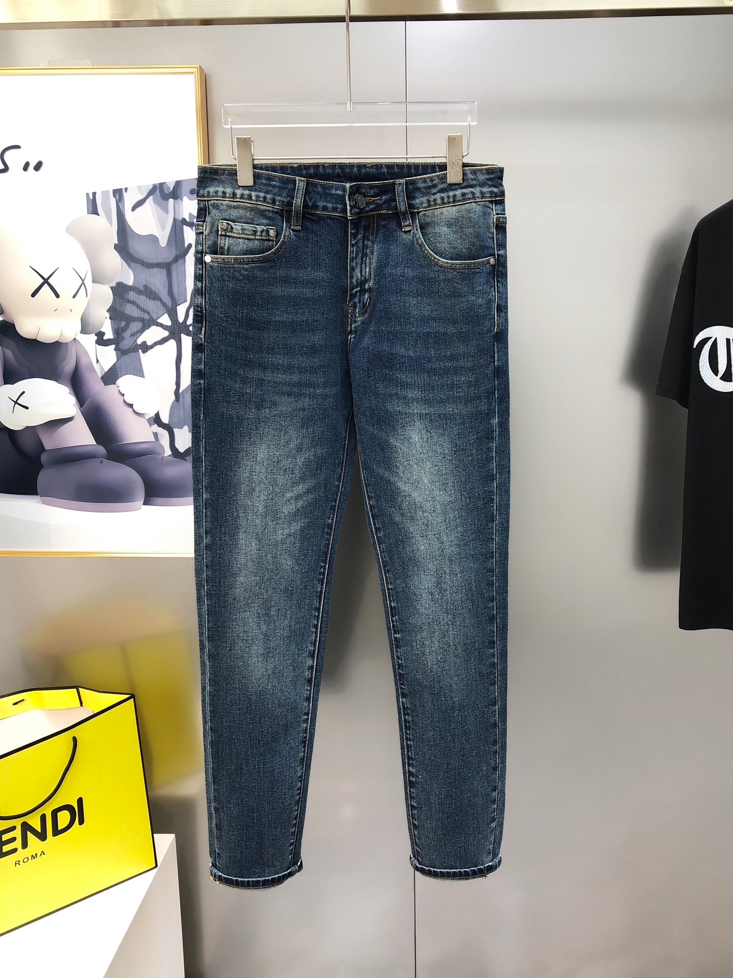 Male Jeans Cotton Slim Fit L