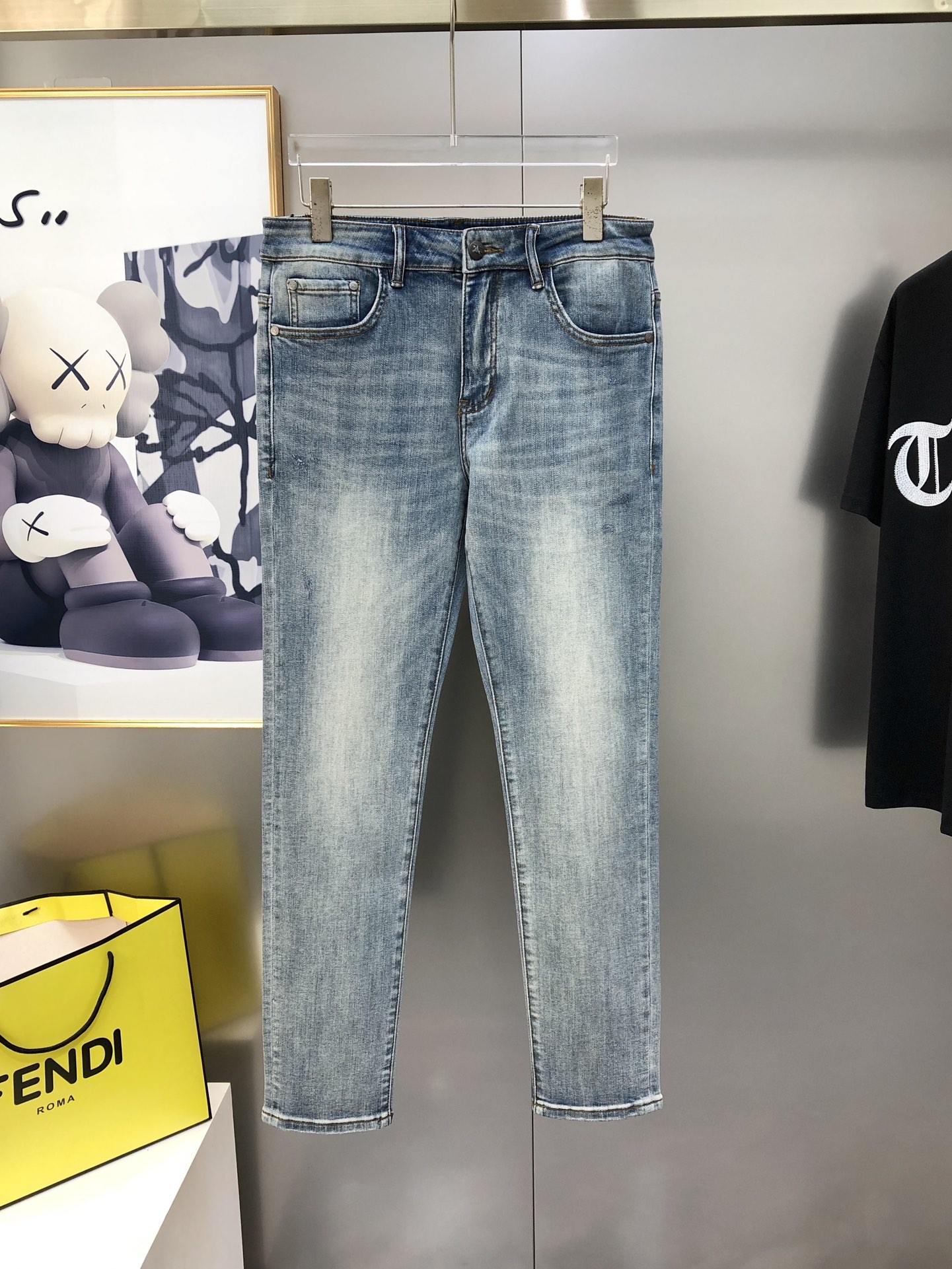 Burberry Male Jeans Cotton Printed L