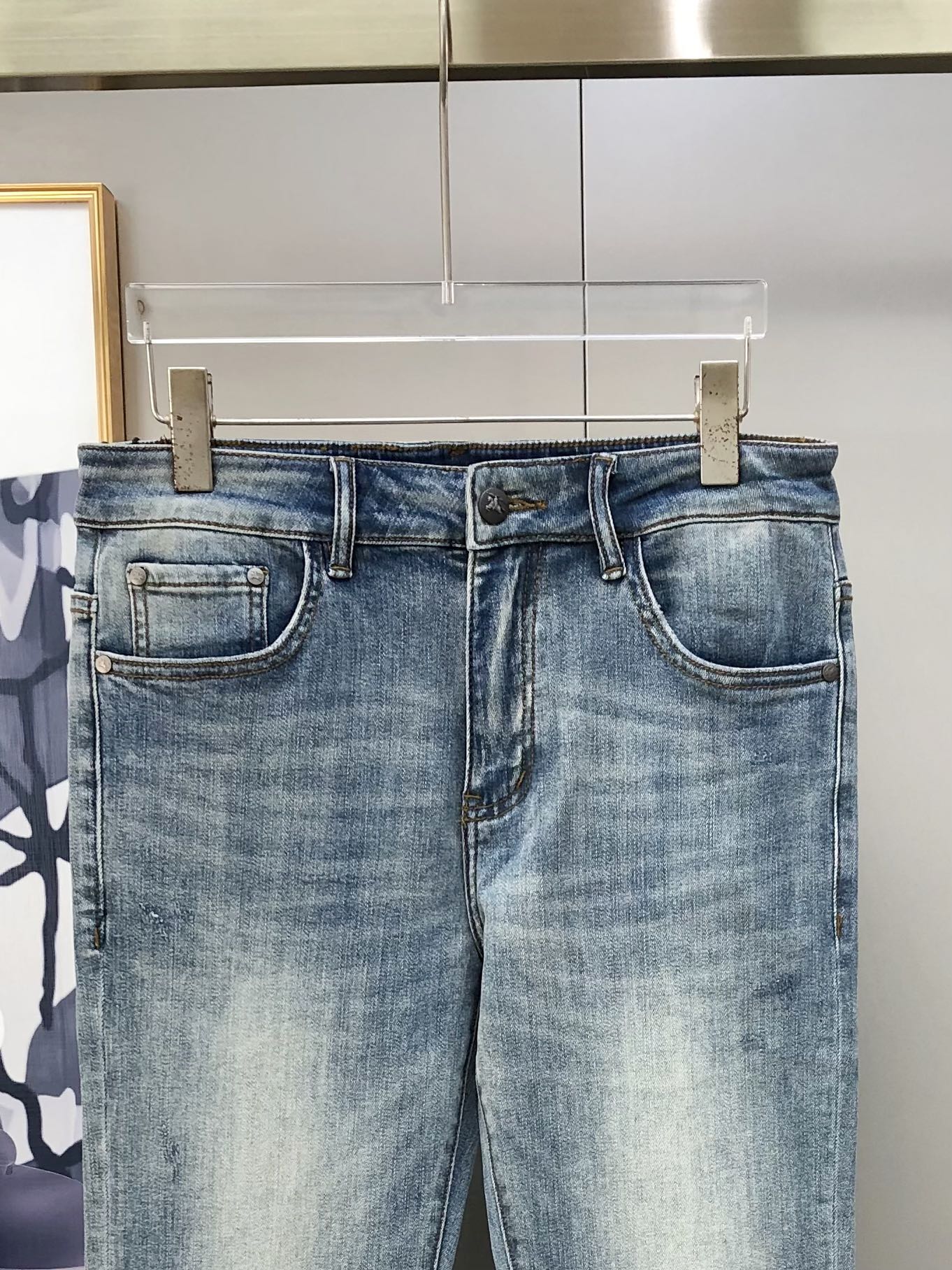 Burberry Male Jeans Cotton Printed L