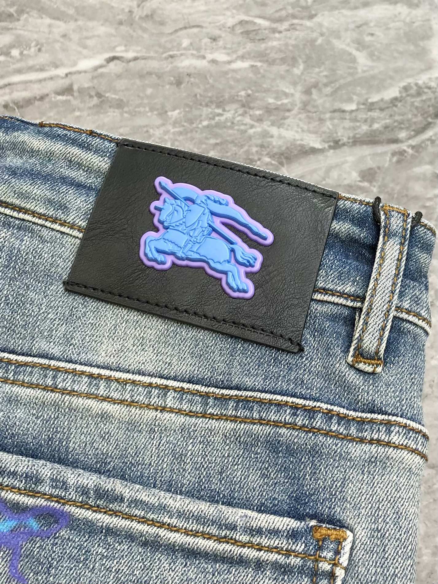 Burberry Male Jeans Cotton Printed L