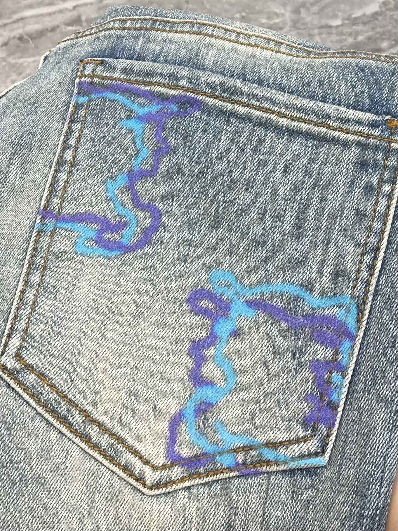 Burberry Male Jeans Cotton Printed L