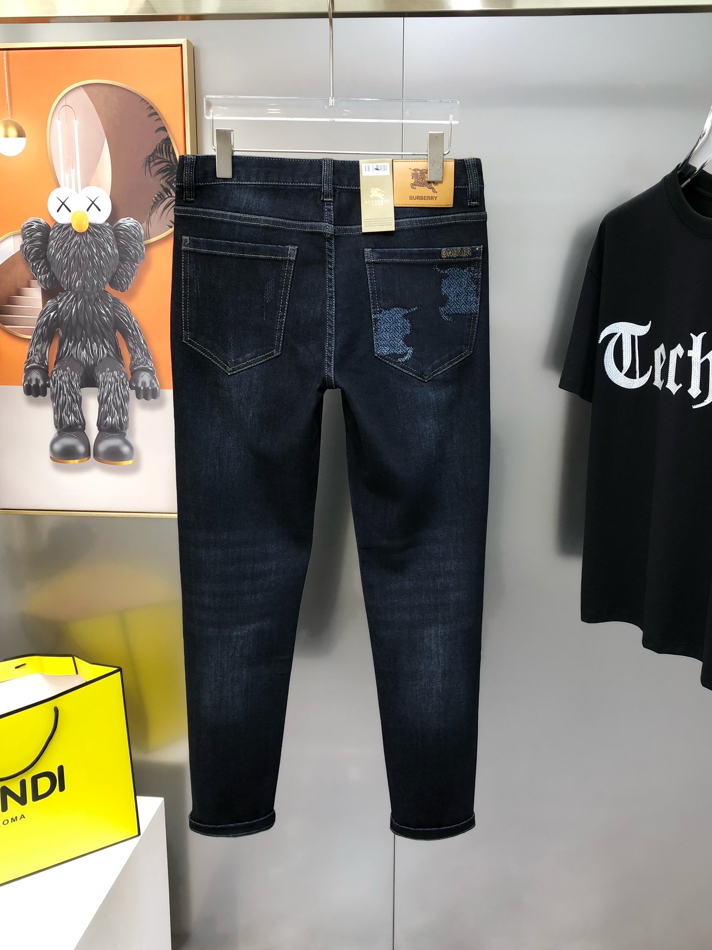 Burberry Male Jeans Cotton Printed L