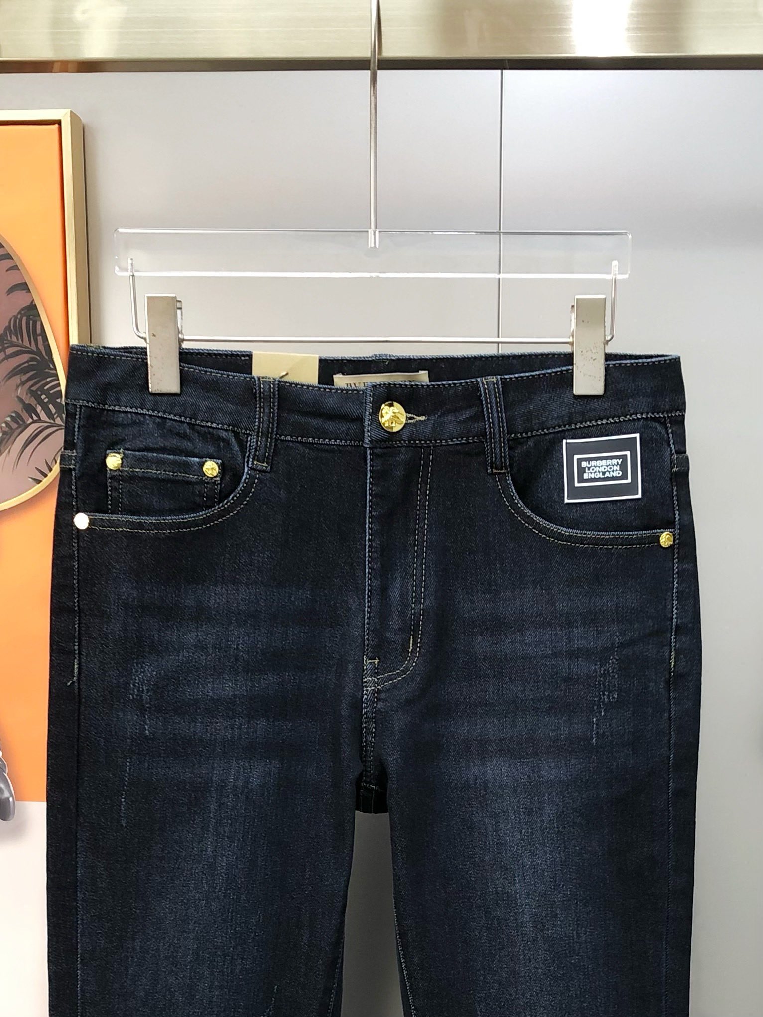 Burberry Male Jeans Cotton Printed L