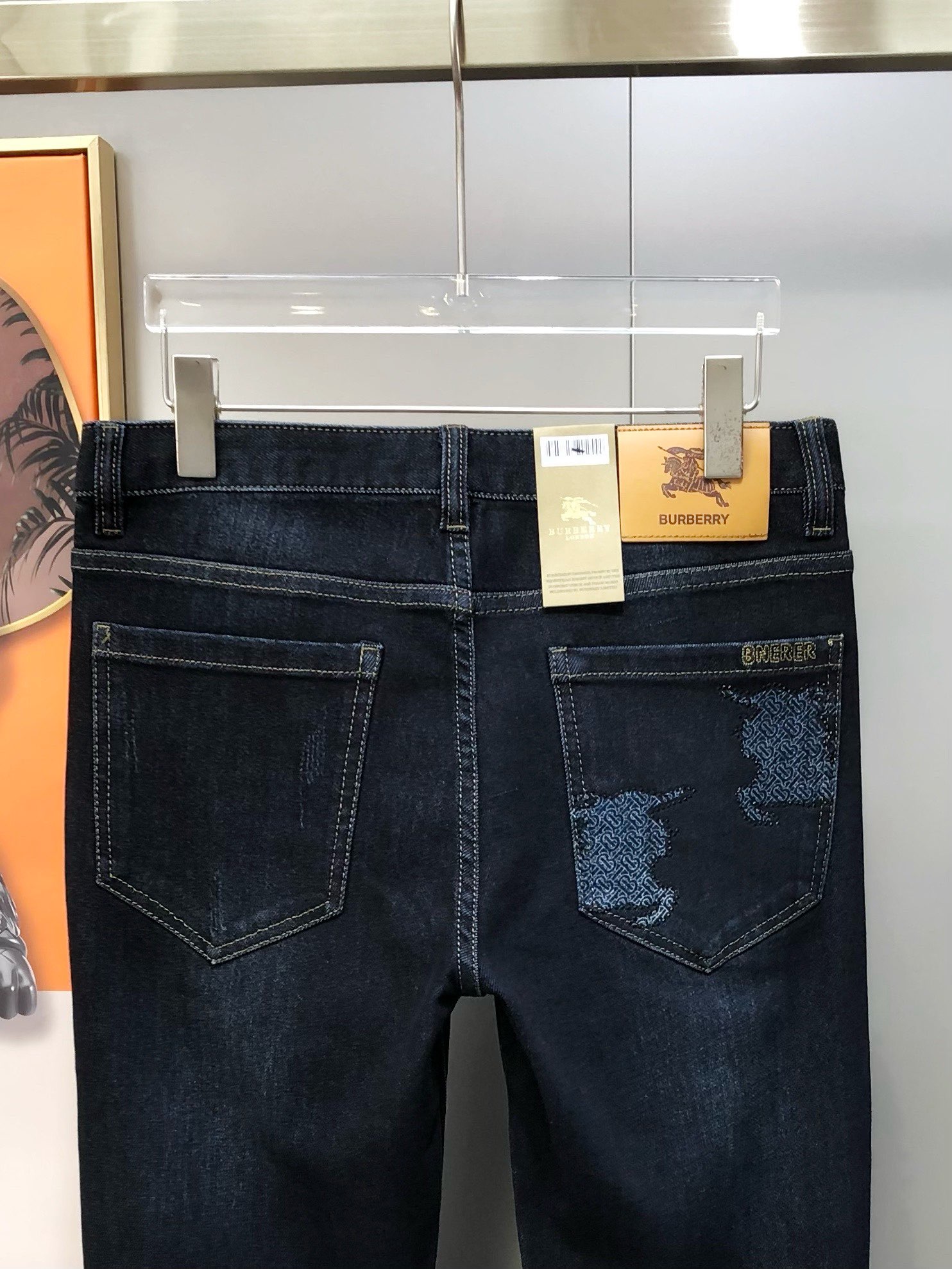 Burberry Male Jeans Cotton Printed L