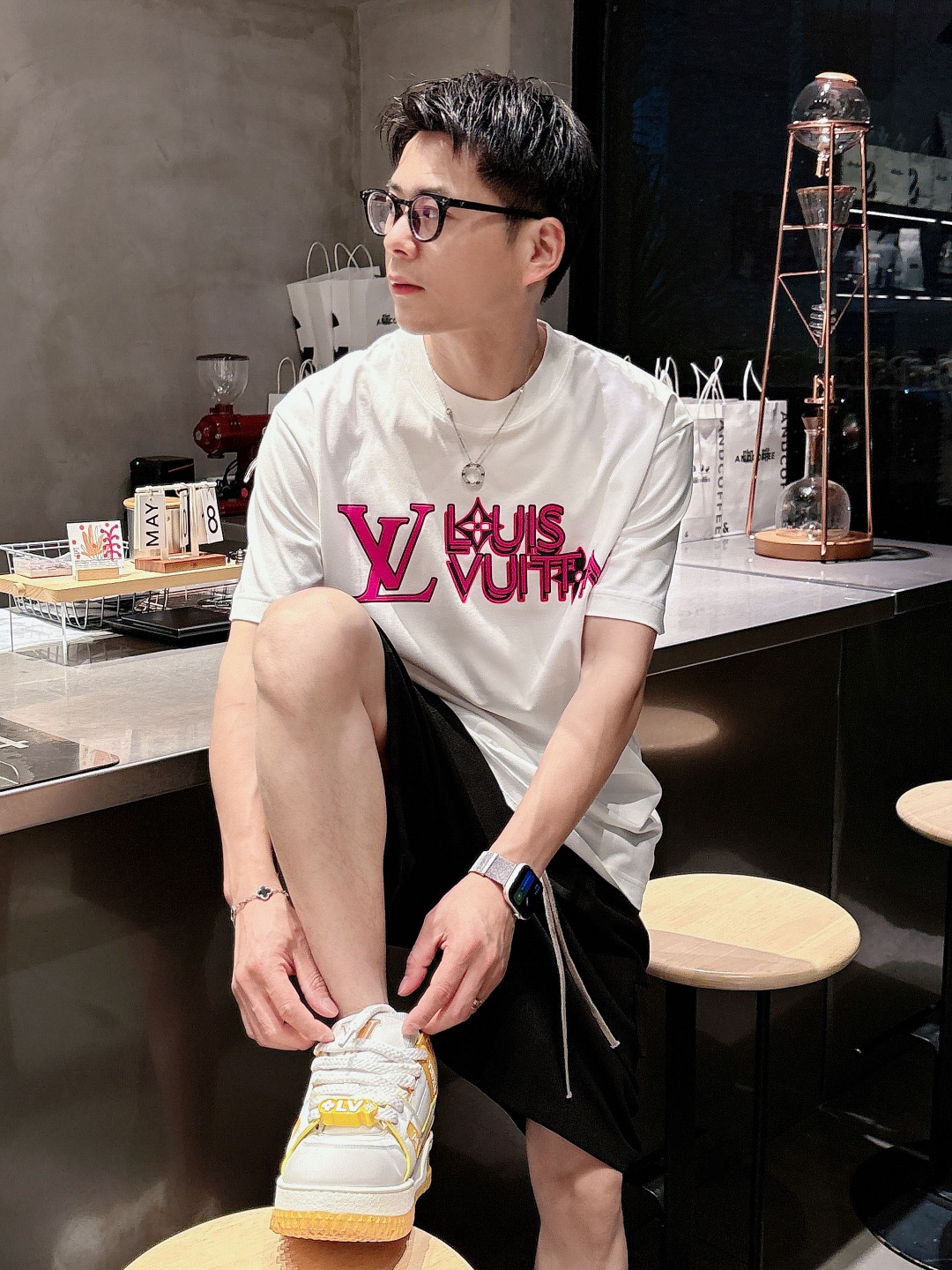 Louis Vuitton Couple Basic Clothing Cotton S-m-l-xl