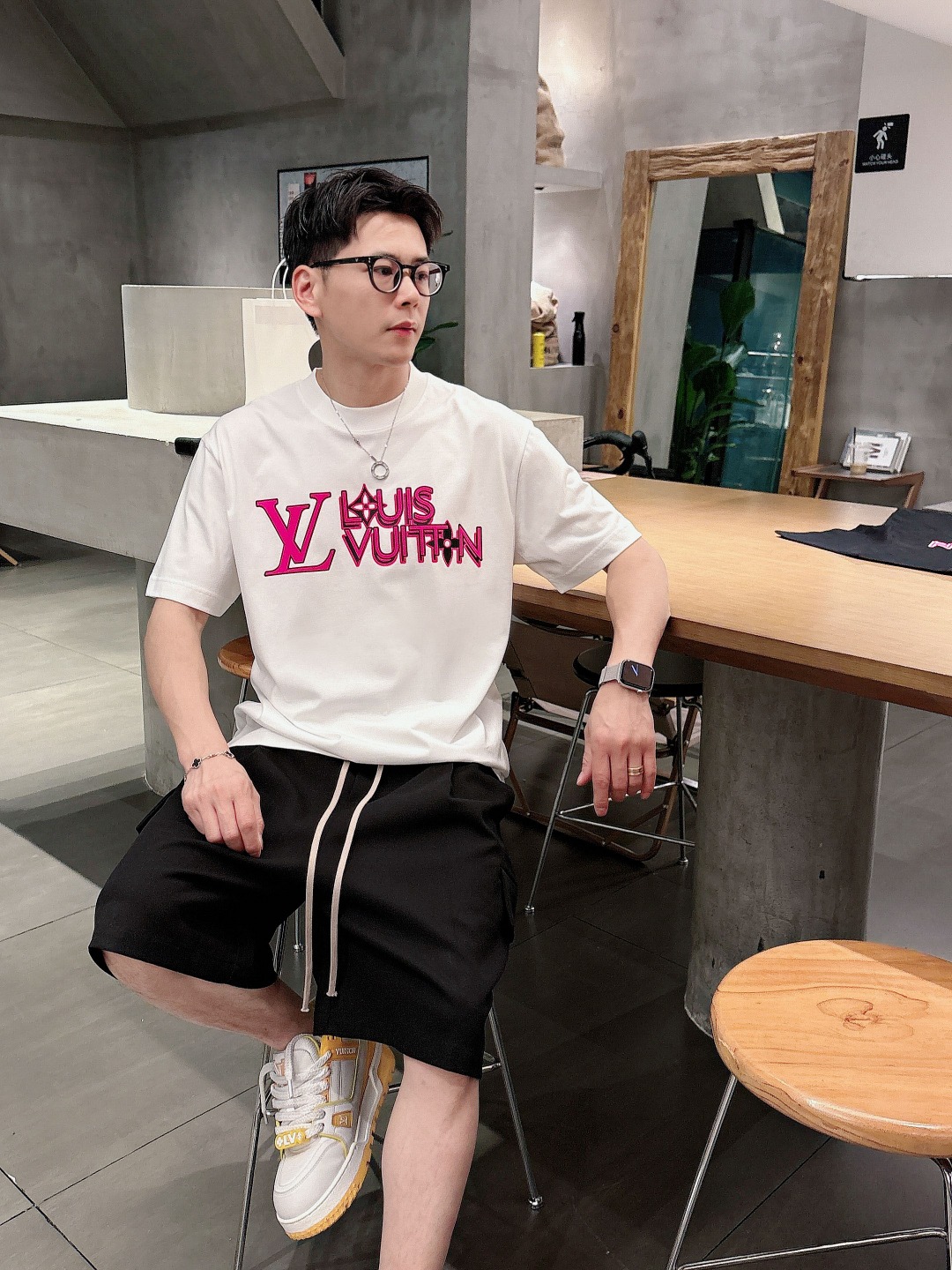 Louis Vuitton Couple Basic Clothing Cotton S-m-l-xl