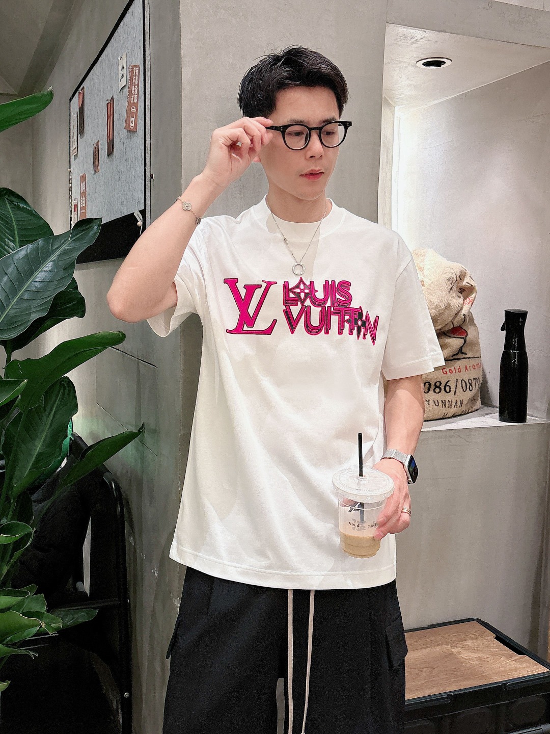 Louis Vuitton Couple Basic Clothing Cotton S-m-l-xl