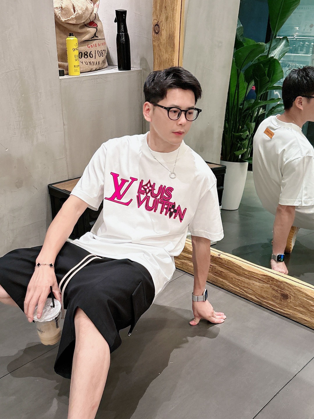 Louis Vuitton Couple Basic Clothing Cotton S-m-l-xl