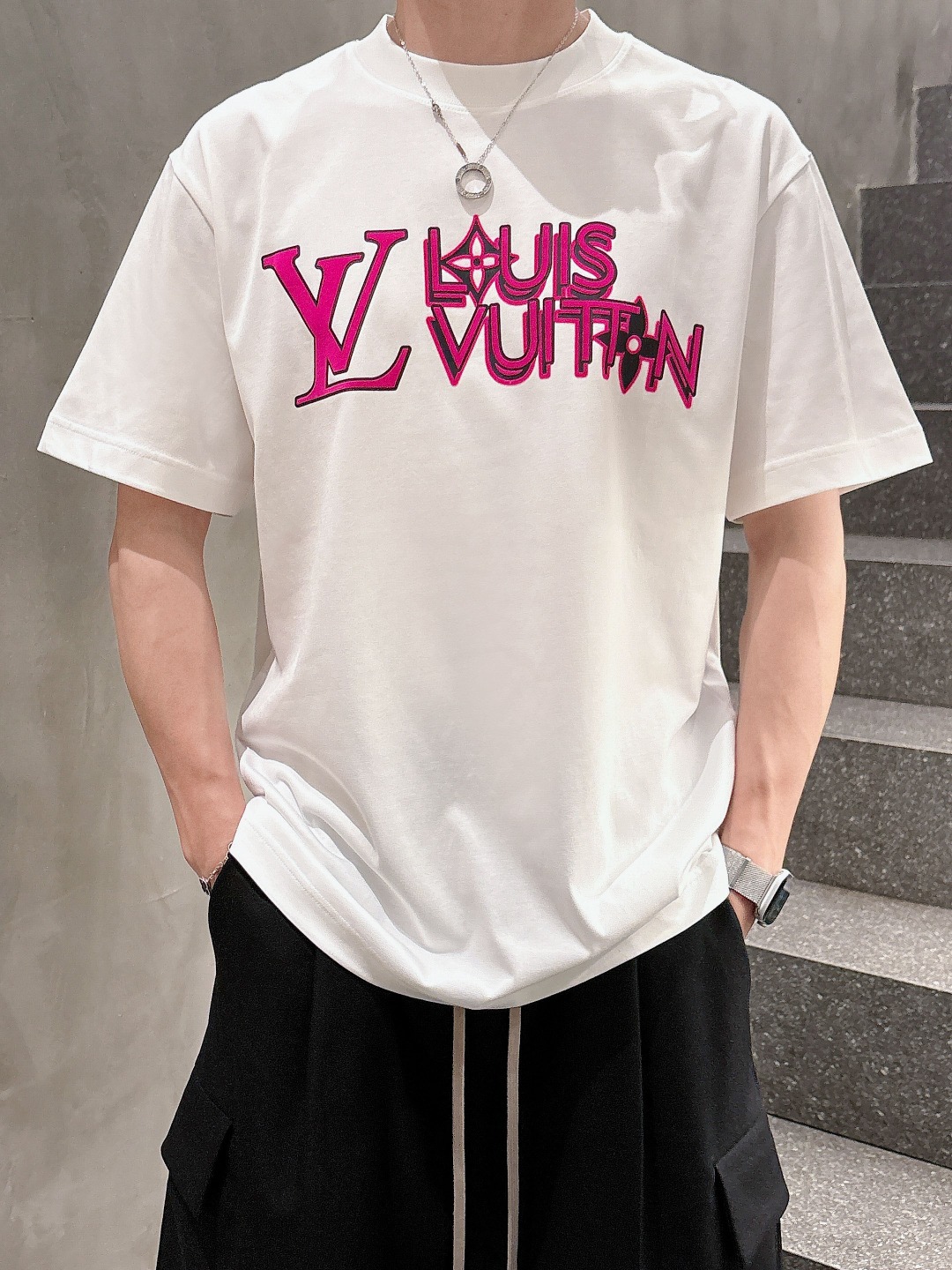 Louis Vuitton Couple Basic Clothing Cotton S-m-l-xl