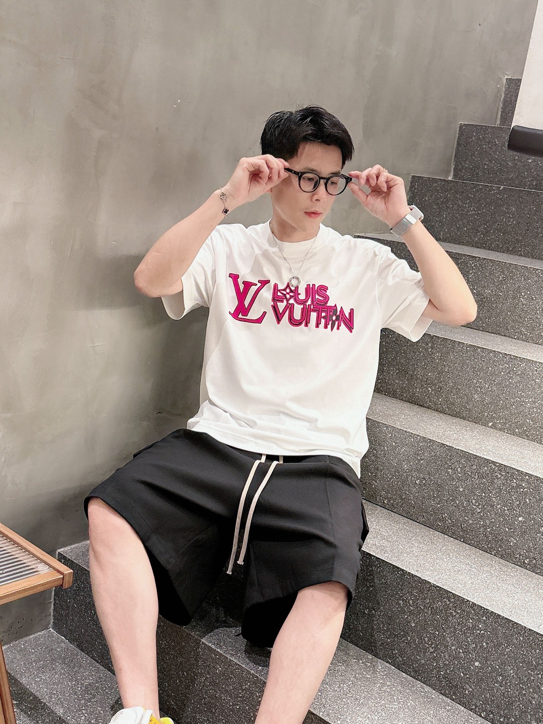 Louis Vuitton Couple Basic Clothing Cotton S-m-l-xl