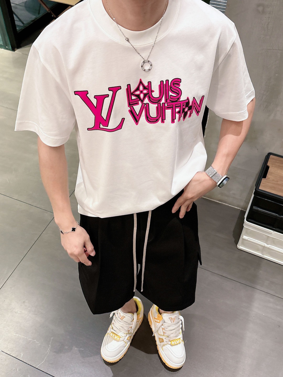 Louis Vuitton Couple Basic Clothing Cotton S-m-l-xl