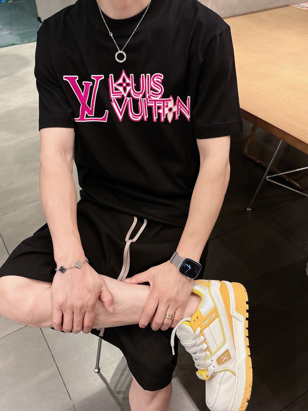 Louis Vuitton Couple Basic Clothing Cotton S-m-l-xl