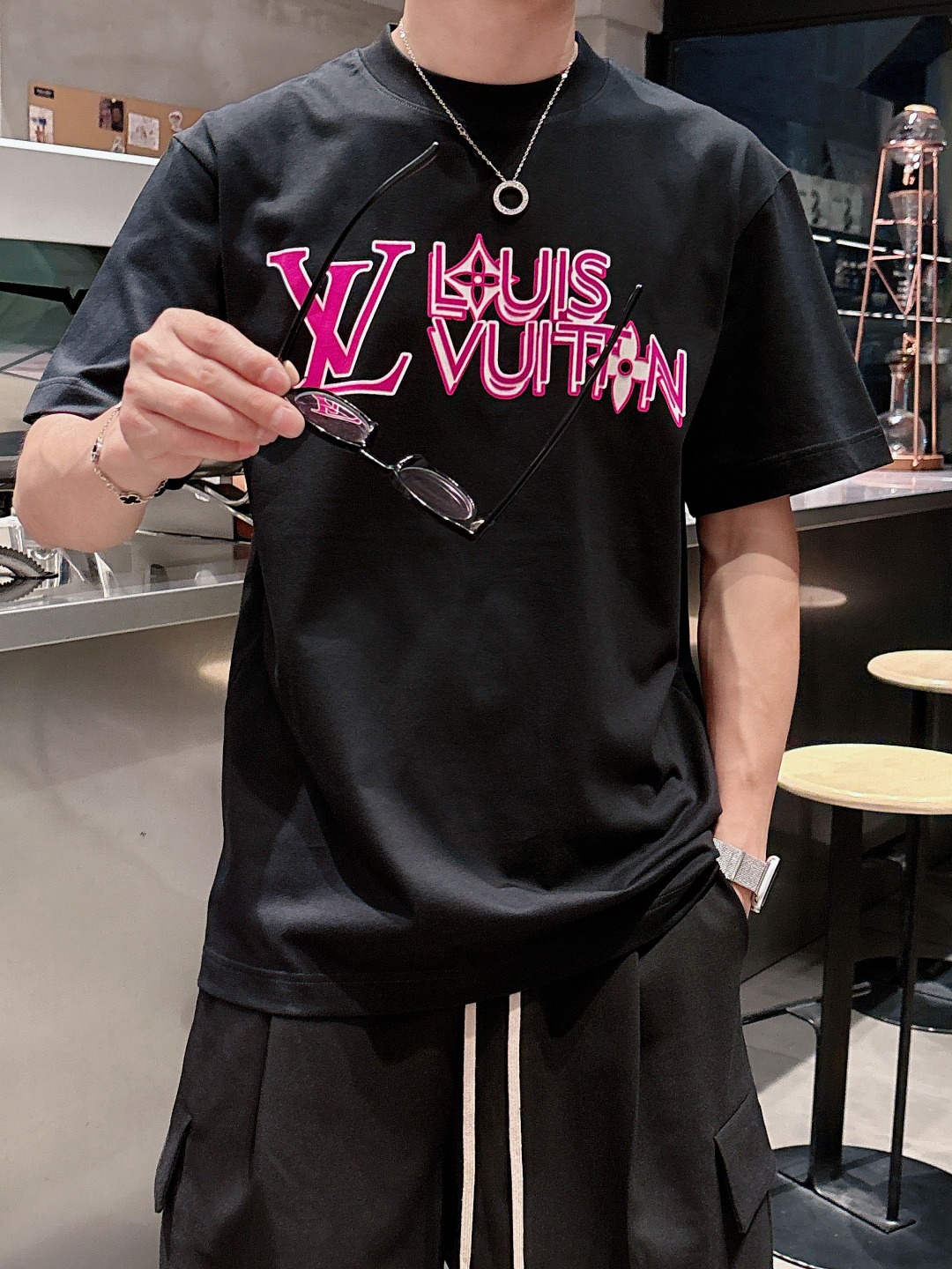 Louis Vuitton Couple Basic Clothing Cotton S-m-l-xl