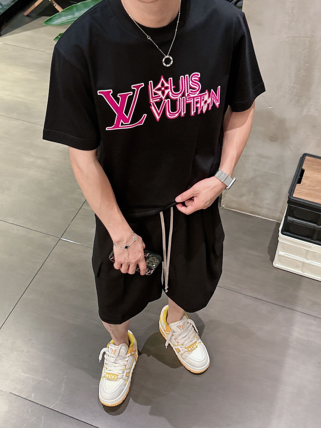 Louis Vuitton Couple Basic Clothing Cotton S-m-l-xl