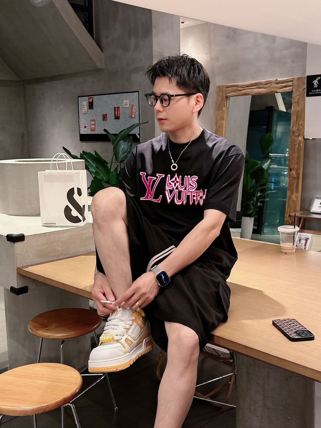 Louis Vuitton Couple Basic Clothing Cotton S-m-l-xl