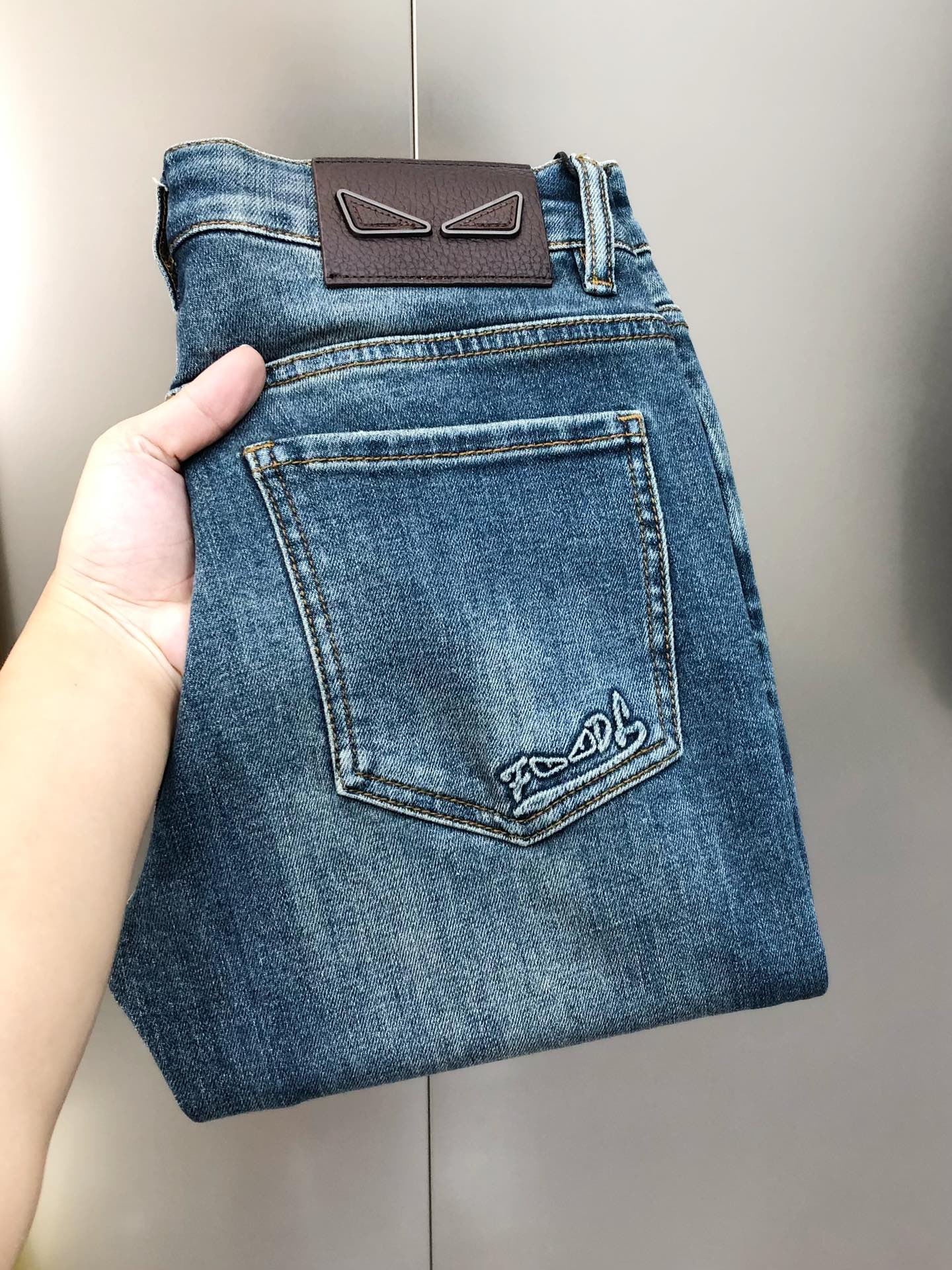 Fendi Male Jeans Cotton Slim Fit L