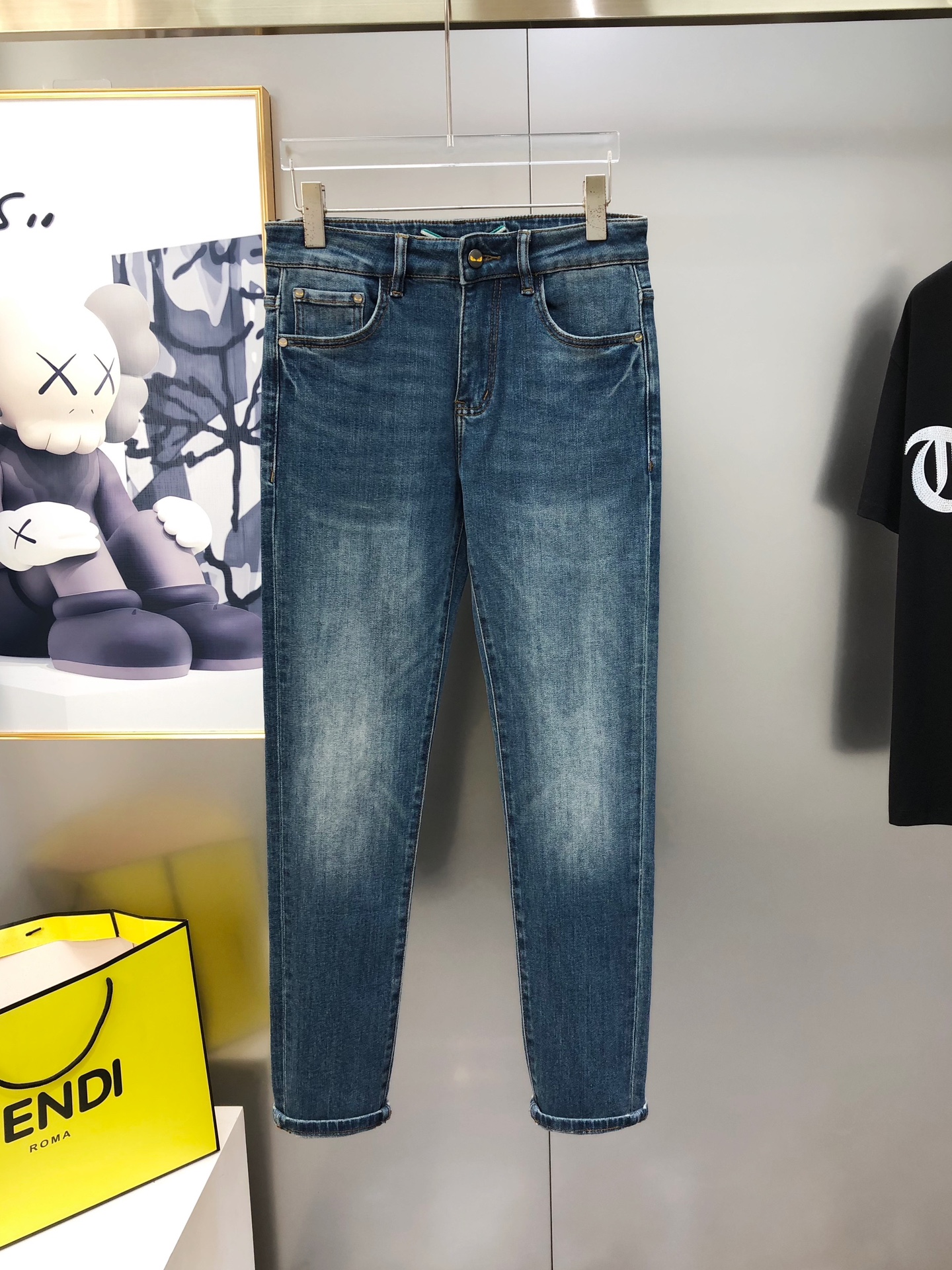 Fendi Male Jeans Cotton Slim Fit L