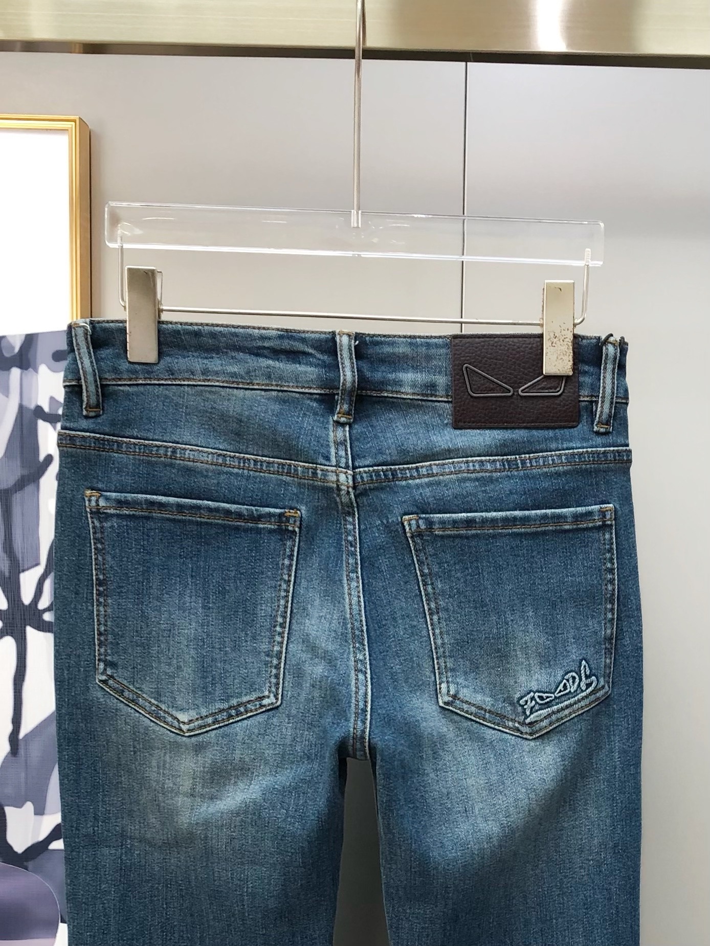 Fendi Male Jeans Cotton Slim Fit L