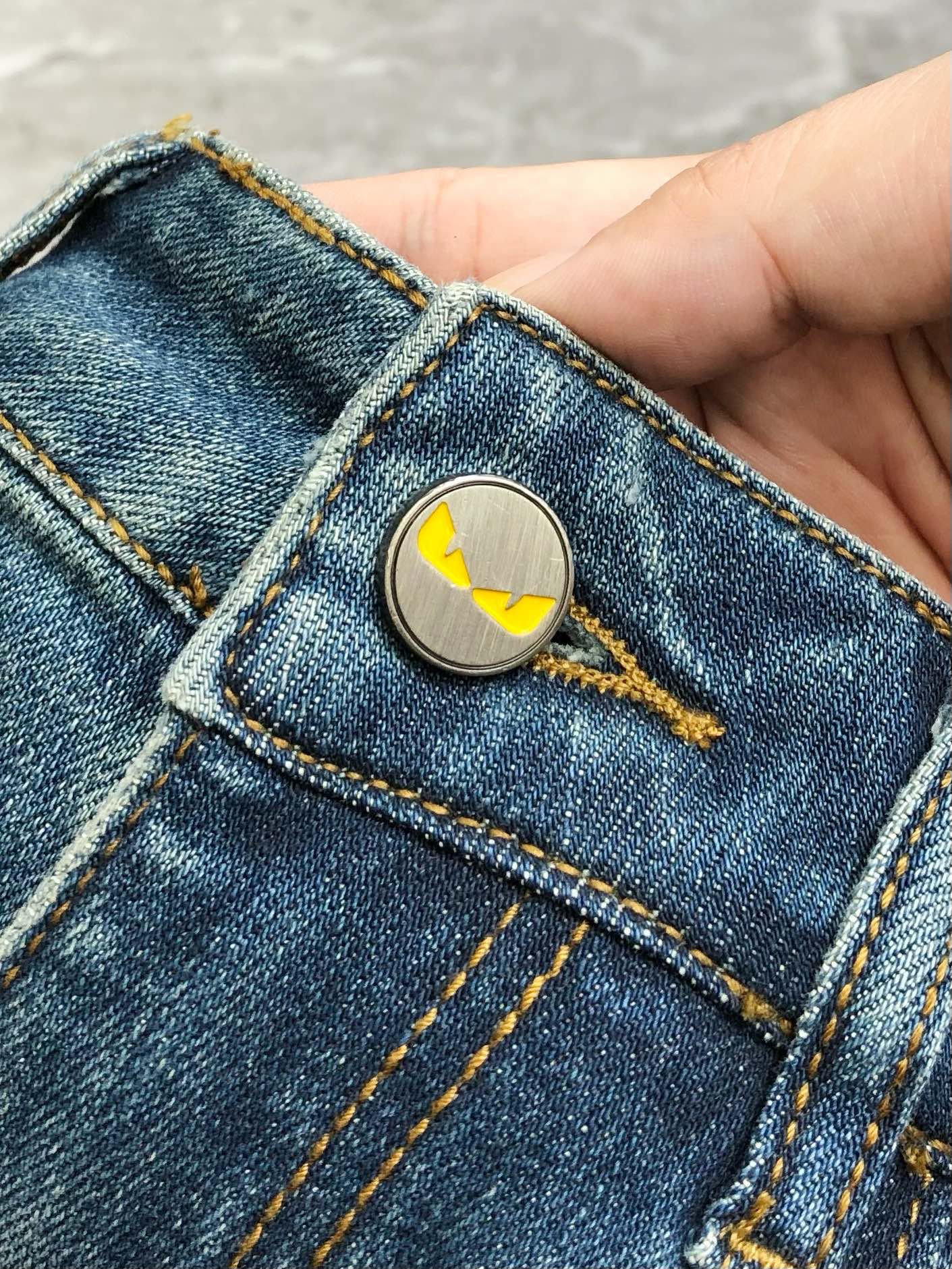 Fendi Male Jeans Cotton Slim Fit L