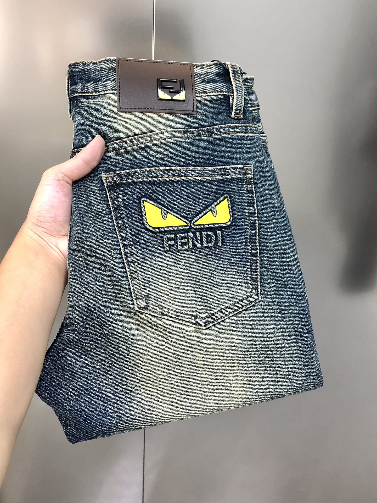 Fendi Male Jeans Cotton Slim Fit L