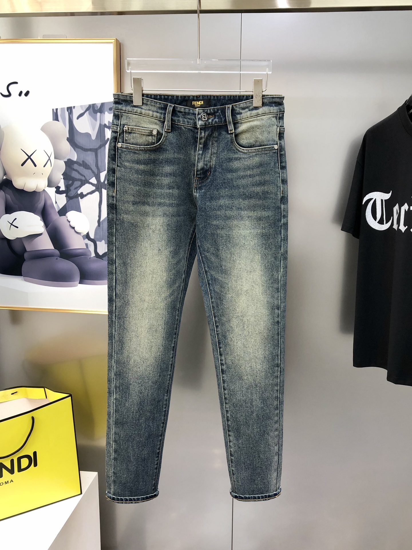 Fendi Male Jeans Cotton Slim Fit L