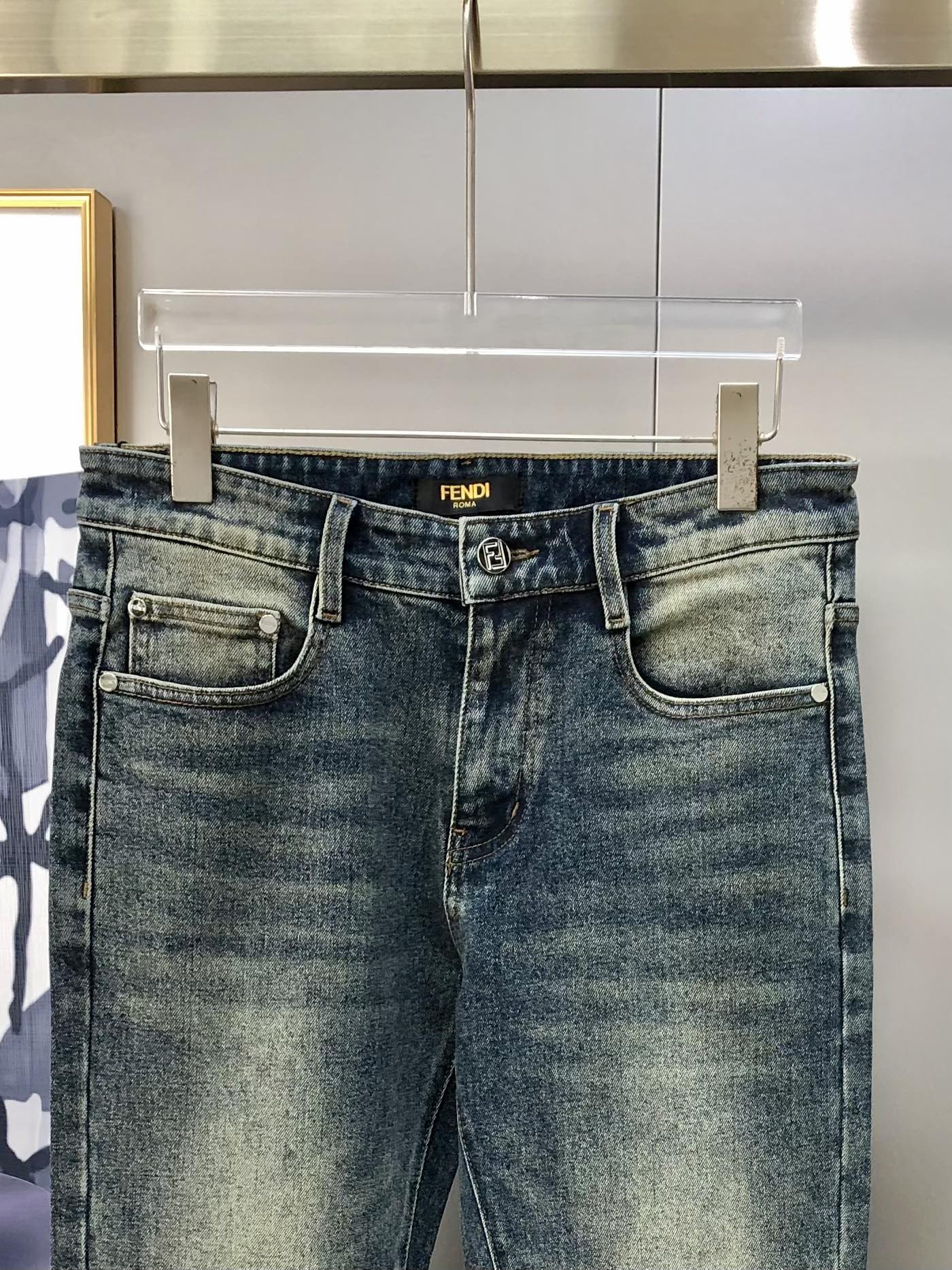 Fendi Male Jeans Cotton Slim Fit L