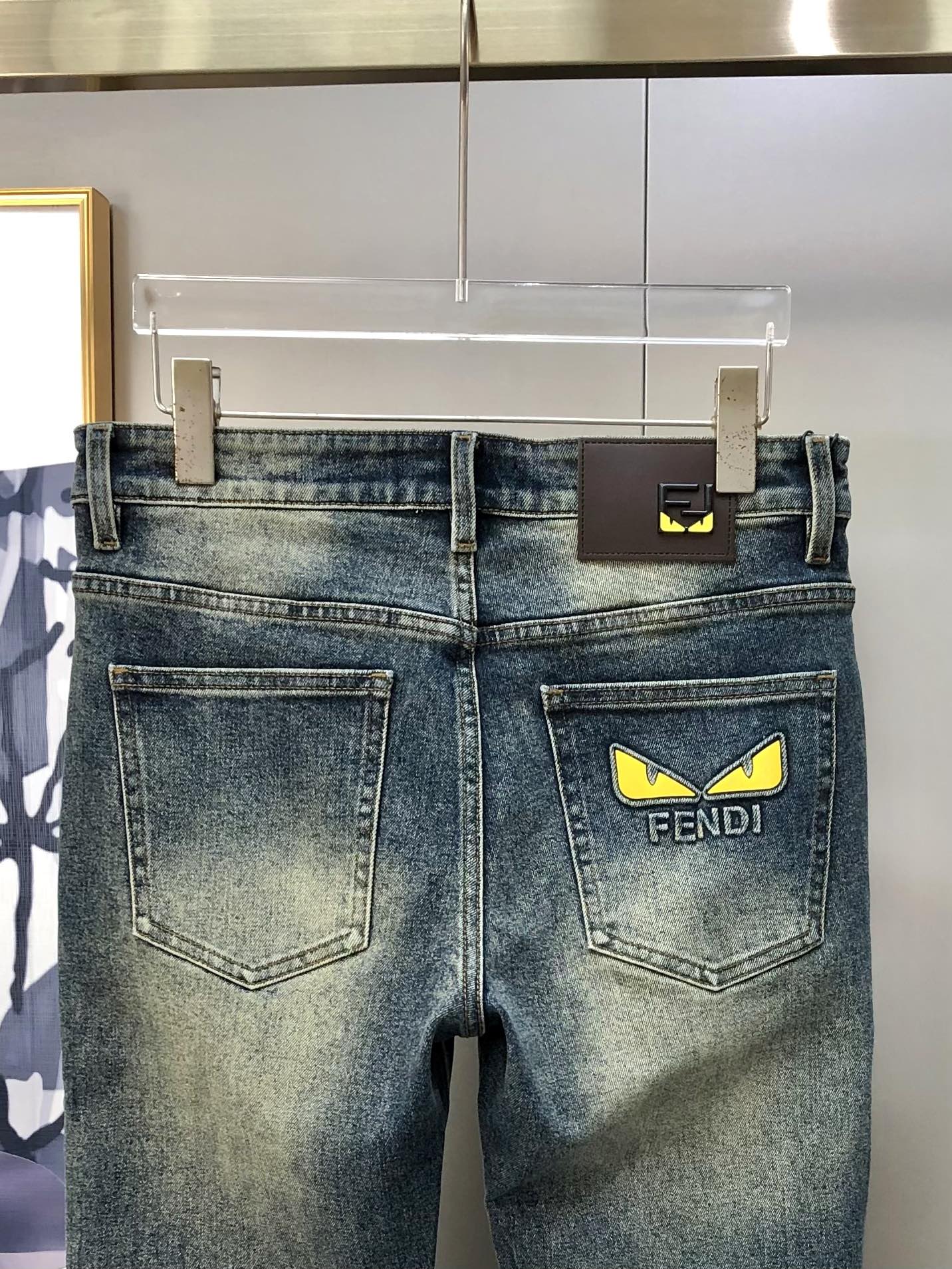 Fendi Male Jeans Cotton Slim Fit L