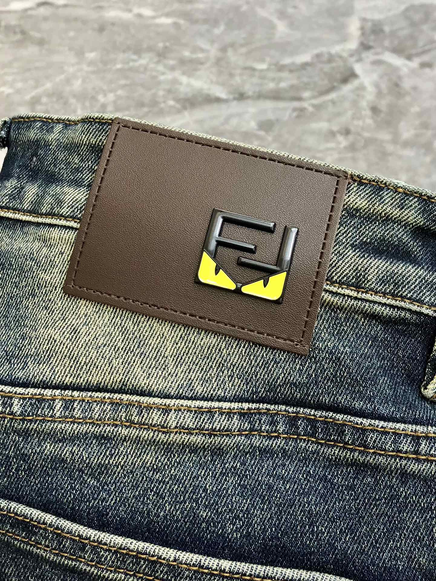 Fendi Male Jeans Cotton Slim Fit L