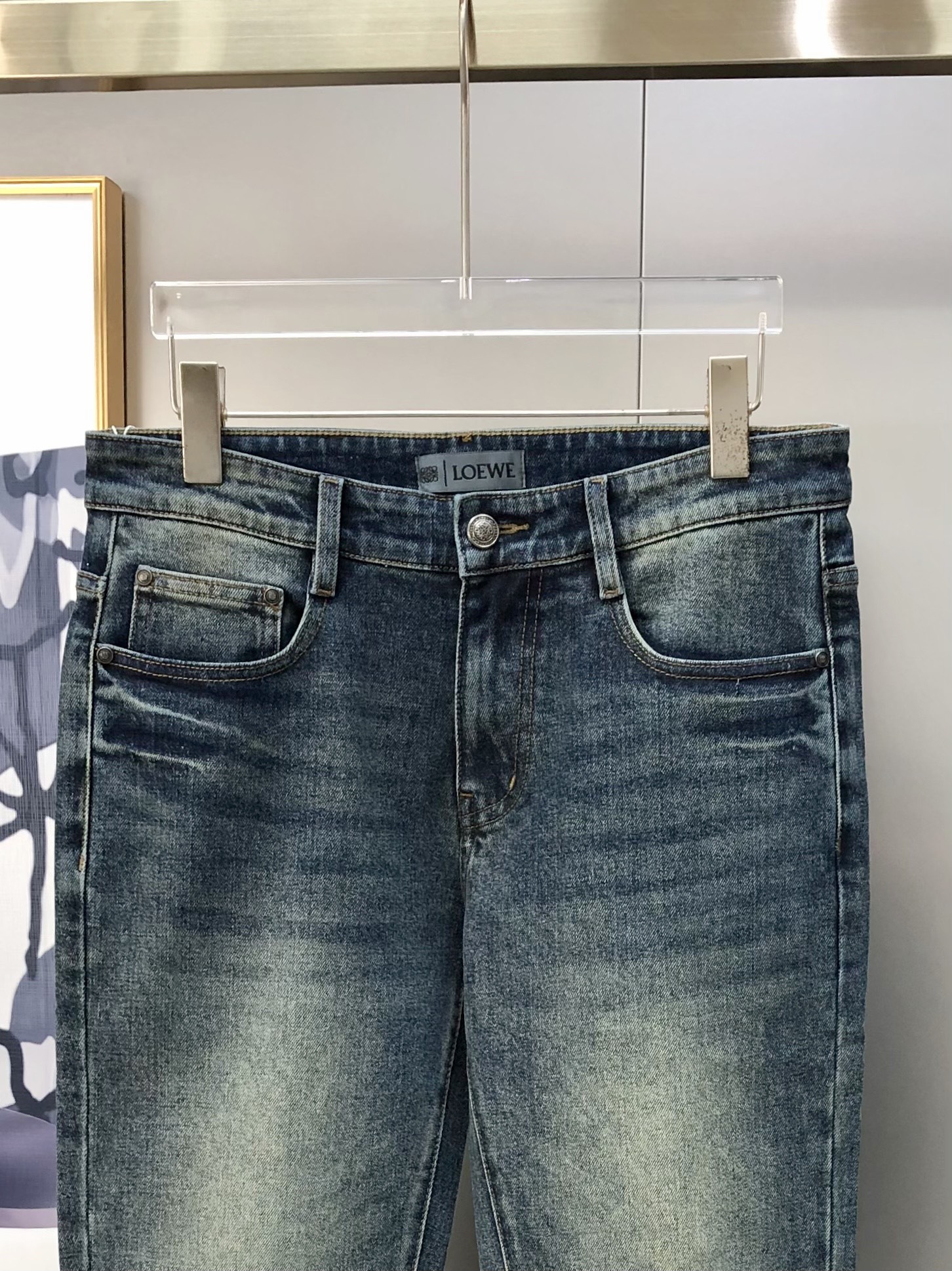 Loewe Male Jeans Cotton Slim Fit L