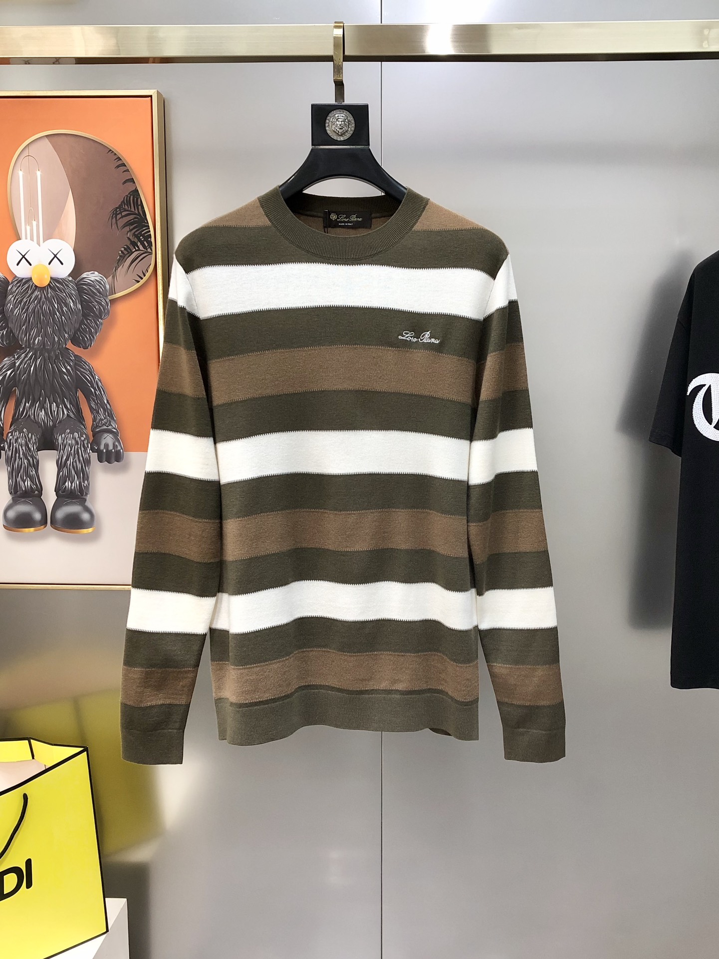 Loro Piana Male Basic Clothing Wool Striped M-l-xl