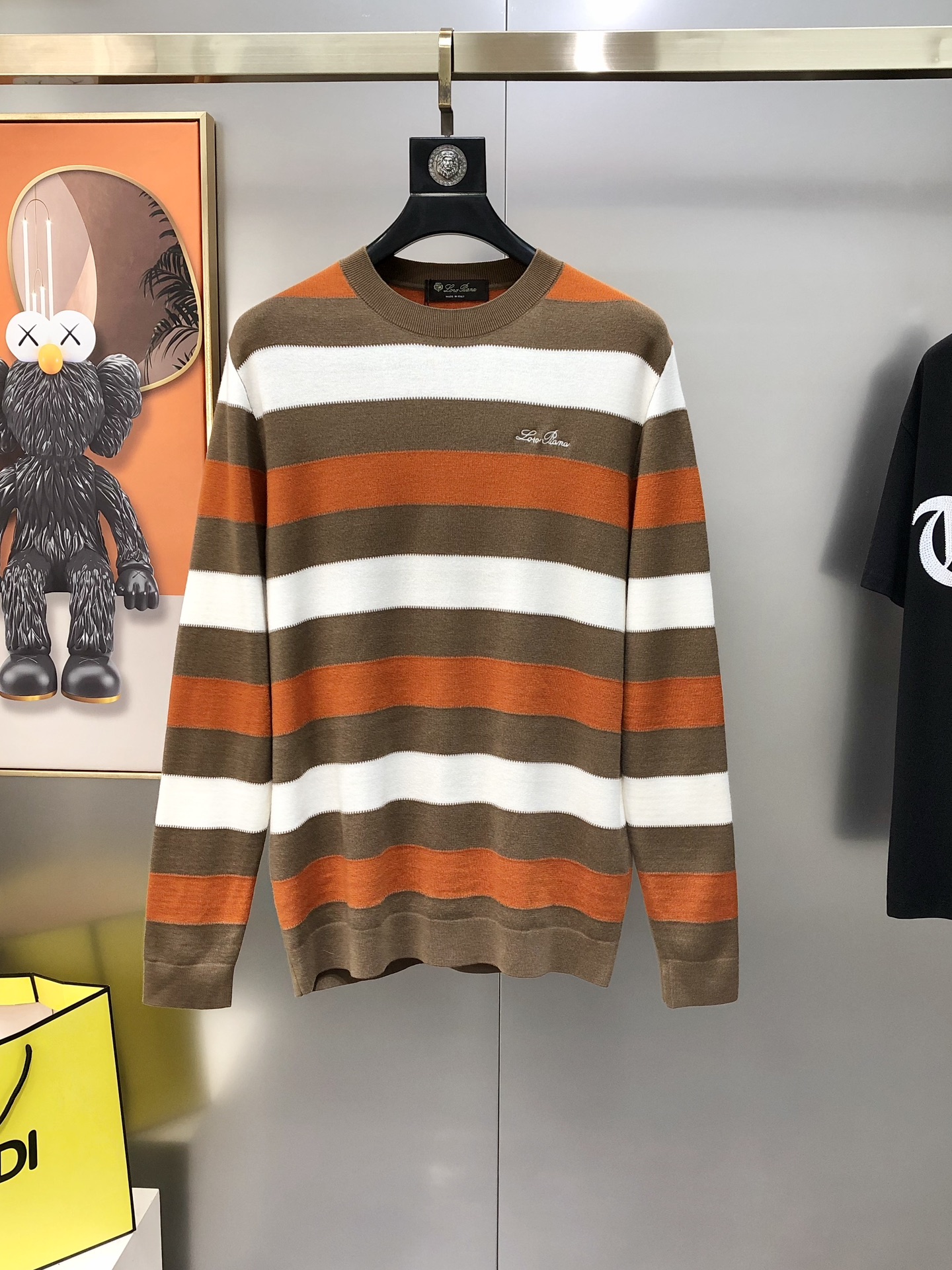 Loro Piana Male Basic Clothing Wool Striped M-l-xl