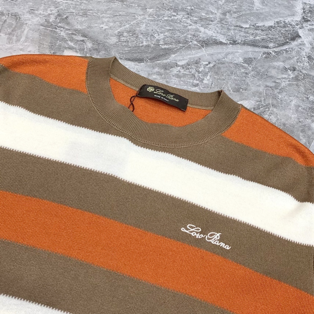 Loro Piana Male Basic Clothing Wool Striped M-l-xl