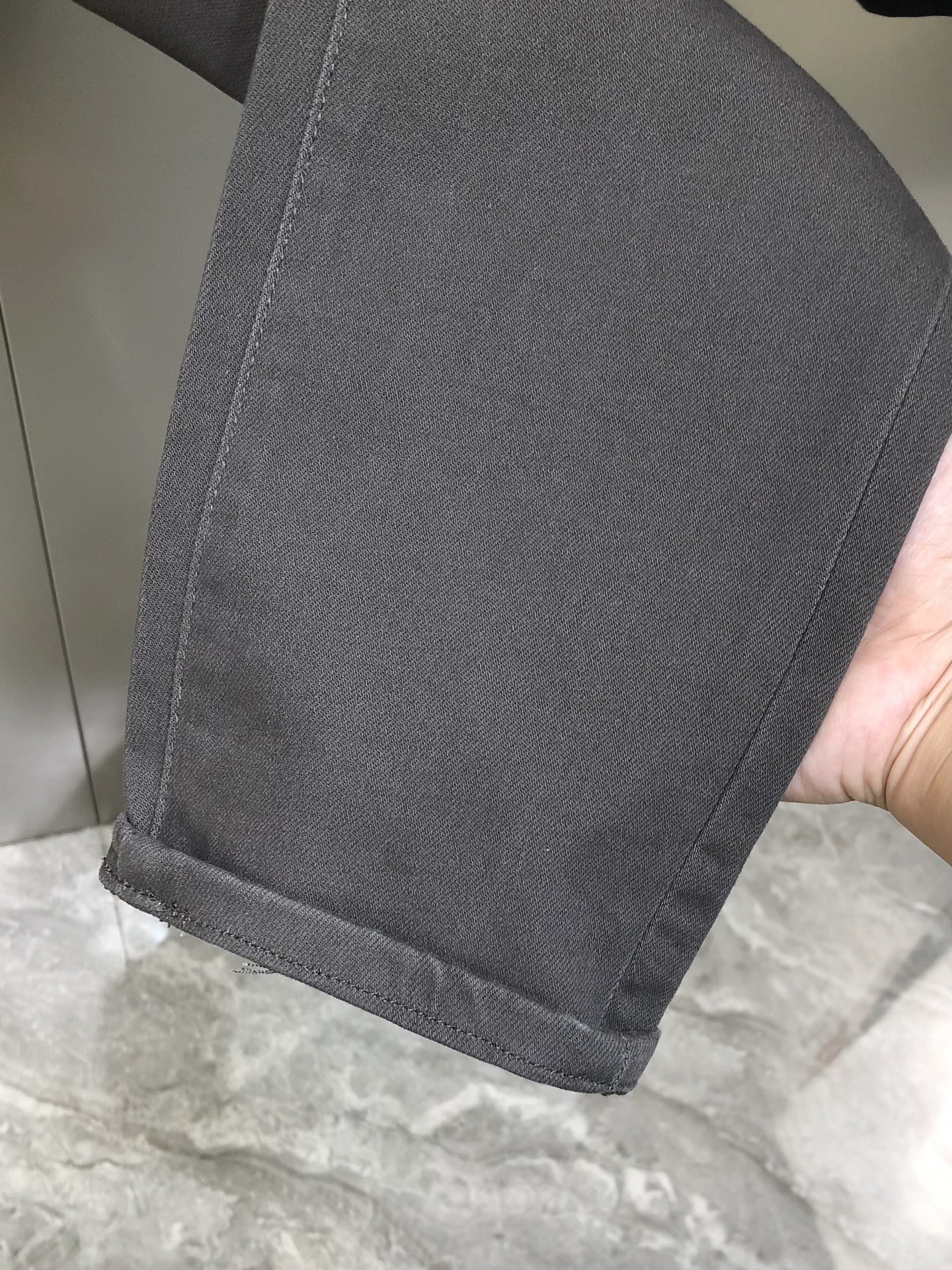 Louis Vuitton Male Jeans Cotton Gray Slim Fit L