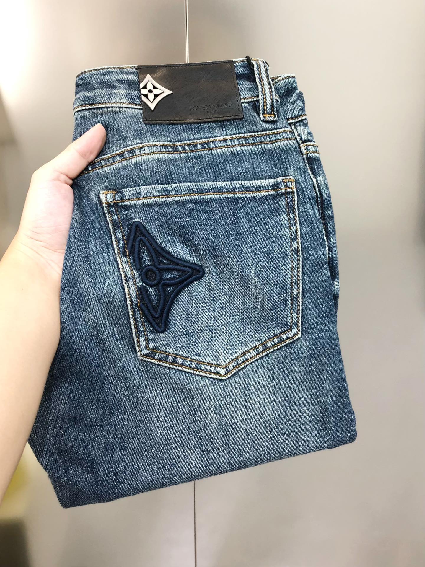 Louis Vuitton Male Jeans Cotton Slim Fit L