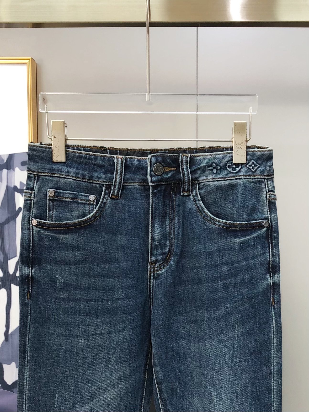 Louis Vuitton Male Jeans Cotton Slim Fit L