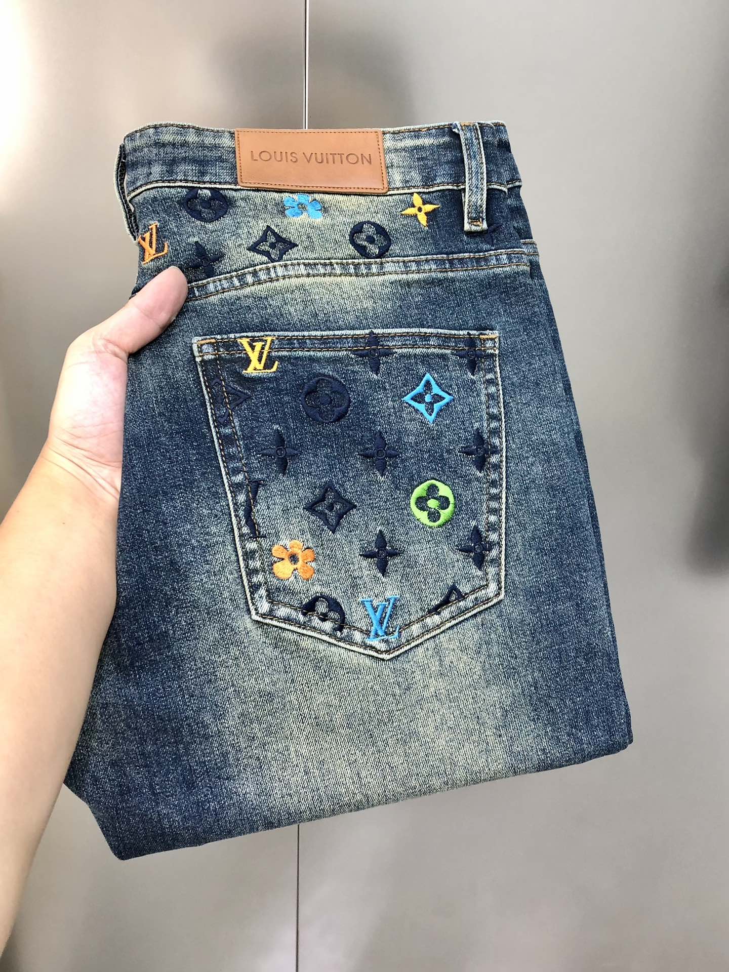 Louis Vuitton Male Jeans Cotton Slim Fit L