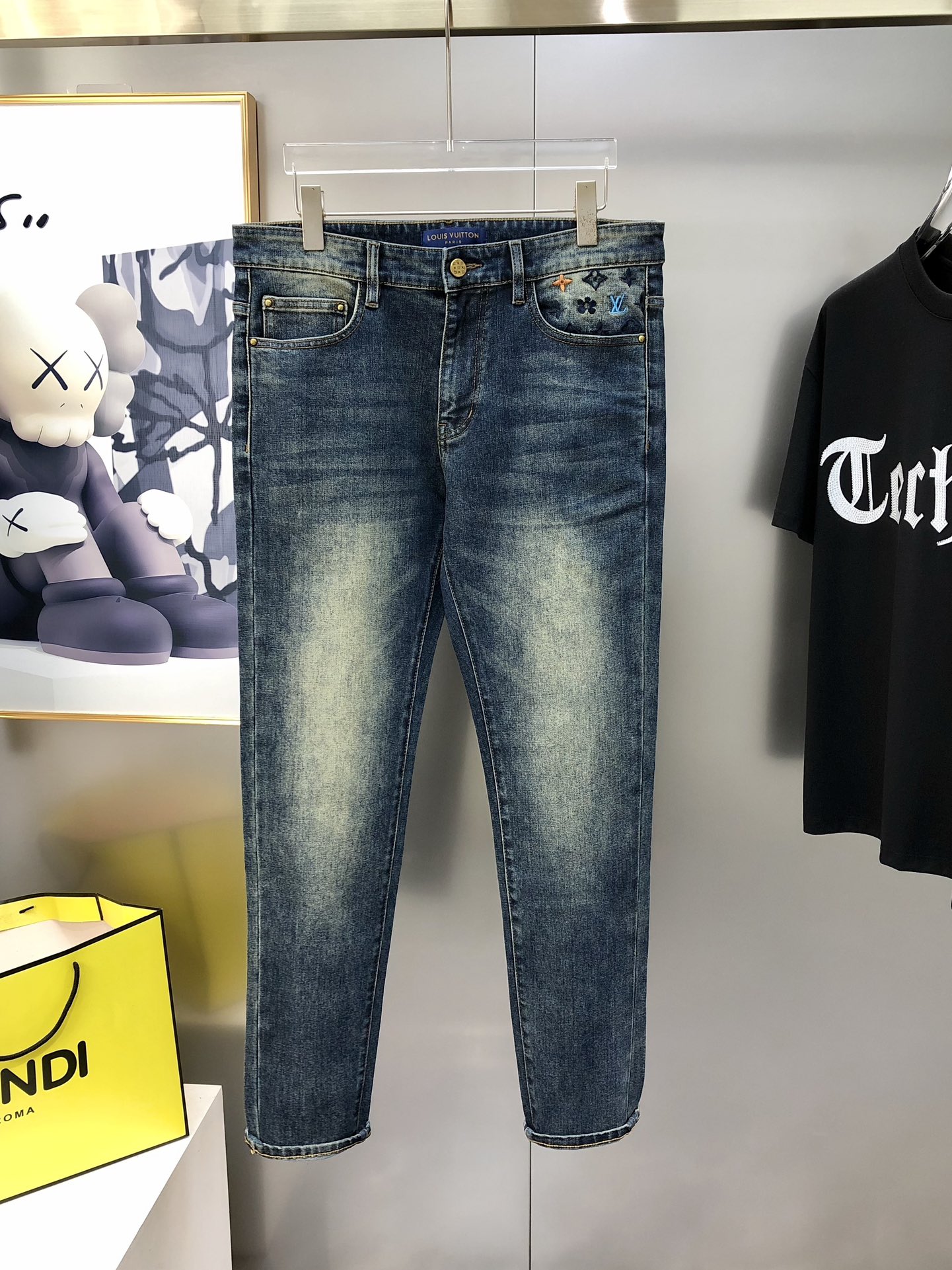 Louis Vuitton Male Jeans Cotton Slim Fit L