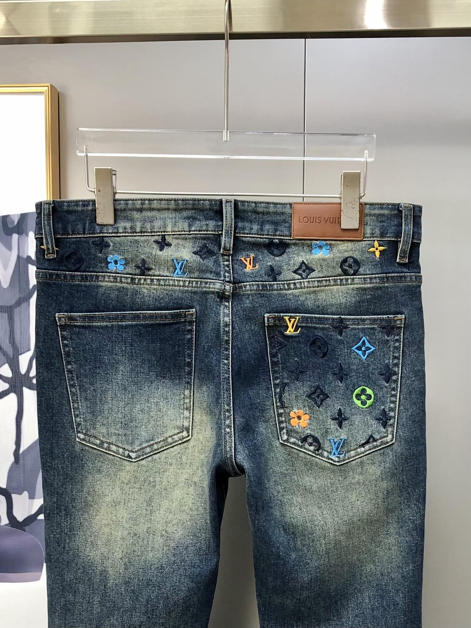 Louis Vuitton Male Jeans Cotton Slim Fit L