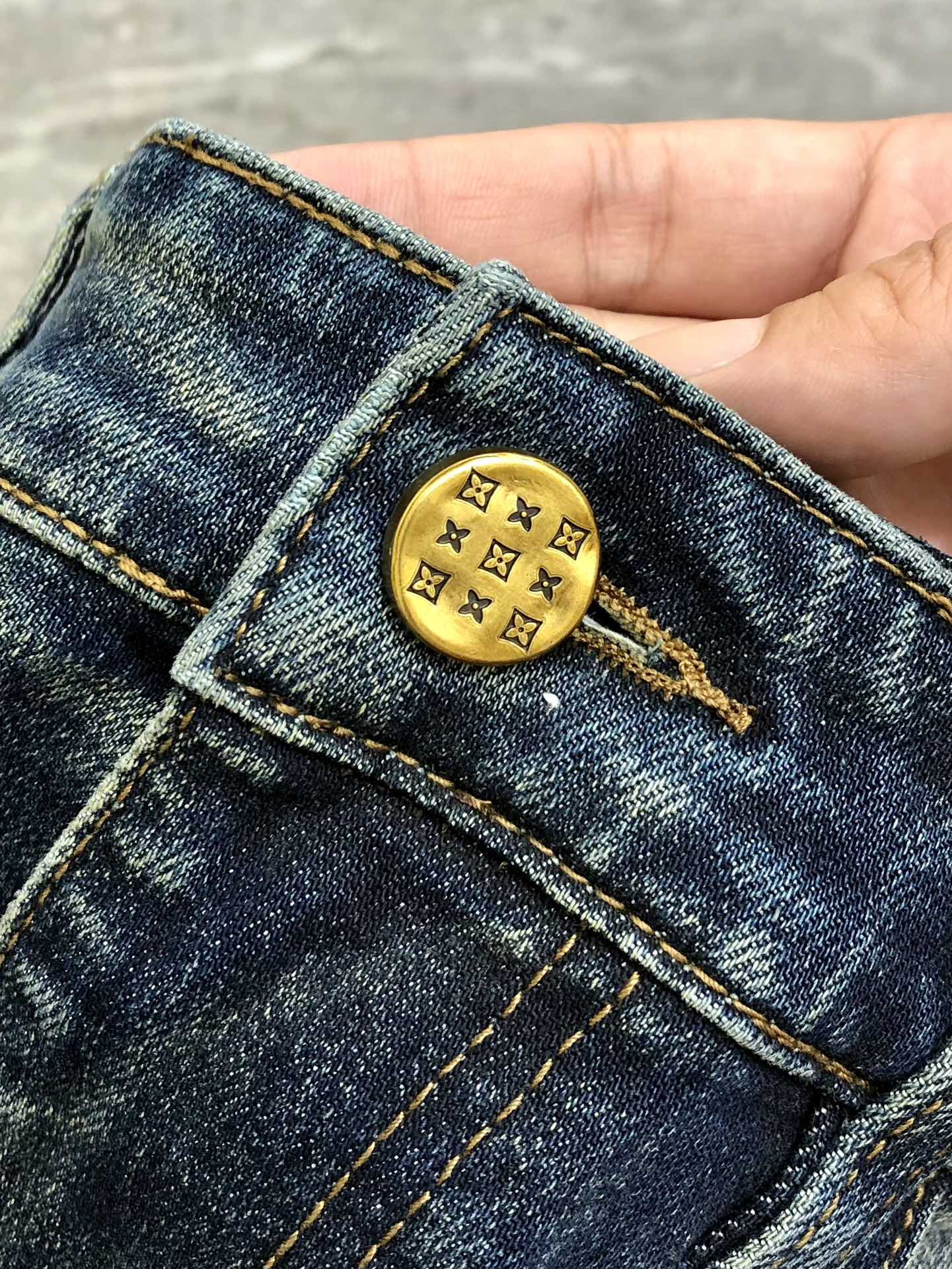 Louis Vuitton Male Jeans Cotton Slim Fit L