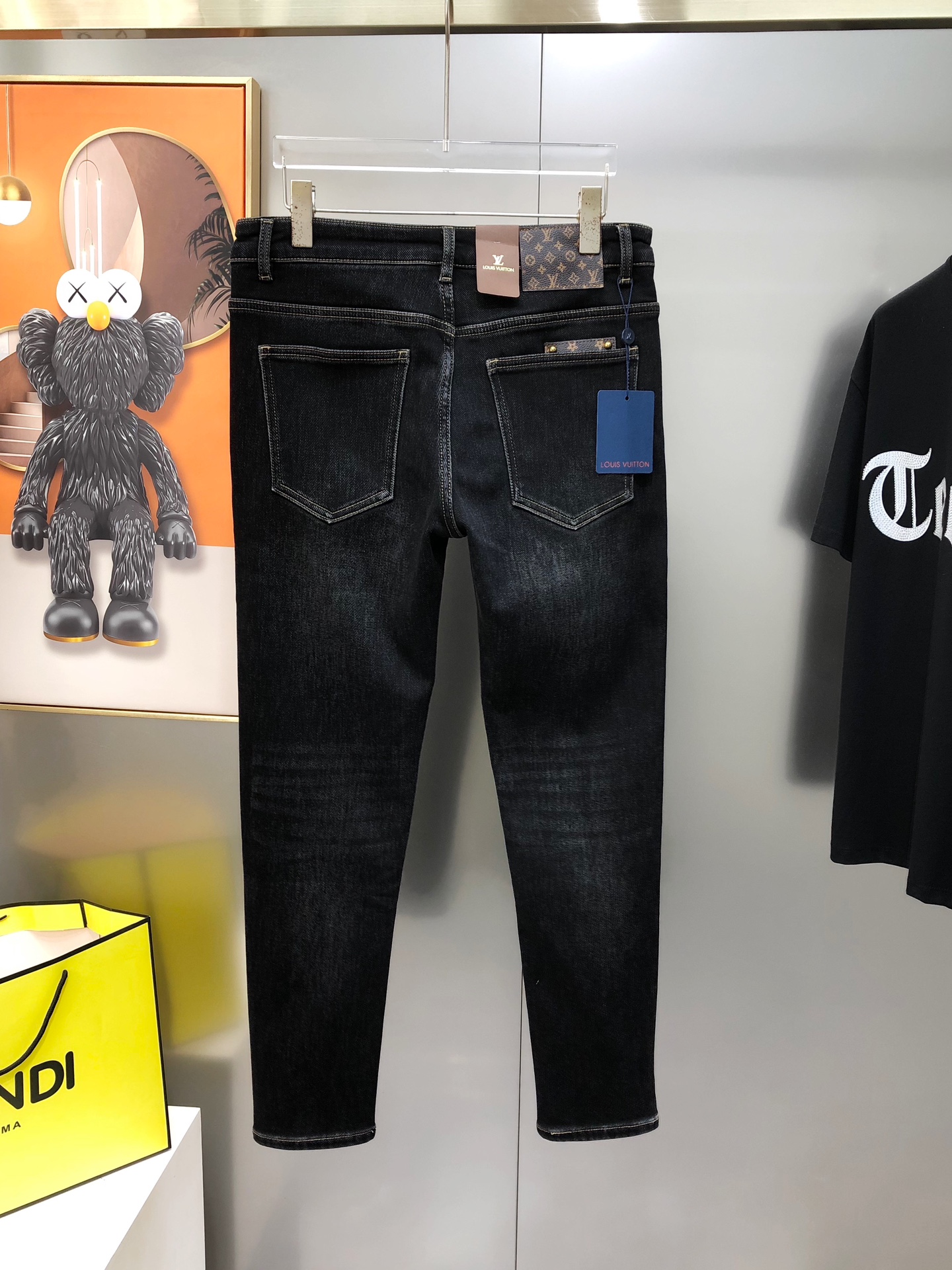 Louis Vuitton Male Jeans Cotton Fleece Lined L